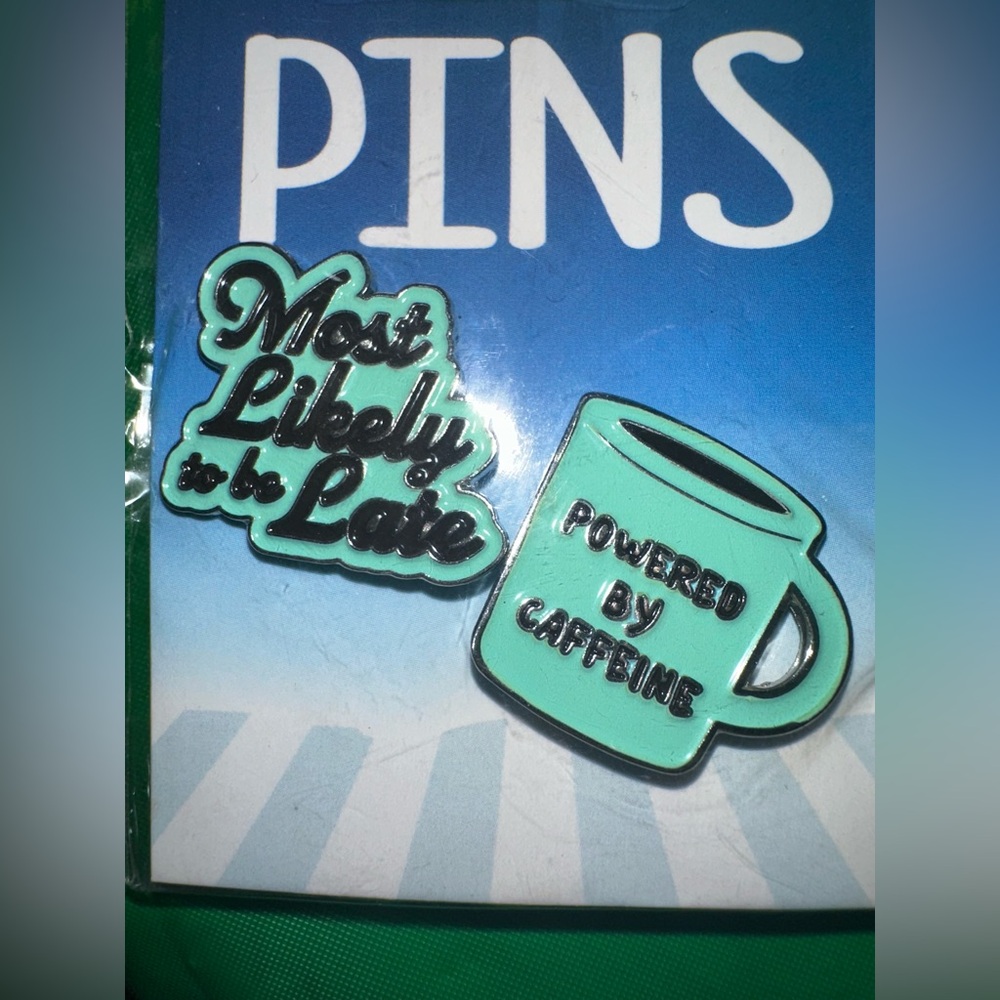 Kalan Cup Of Coffee‎ Caffeine Most Likely Late Hat Purse Bag Jacket Pinbacks New